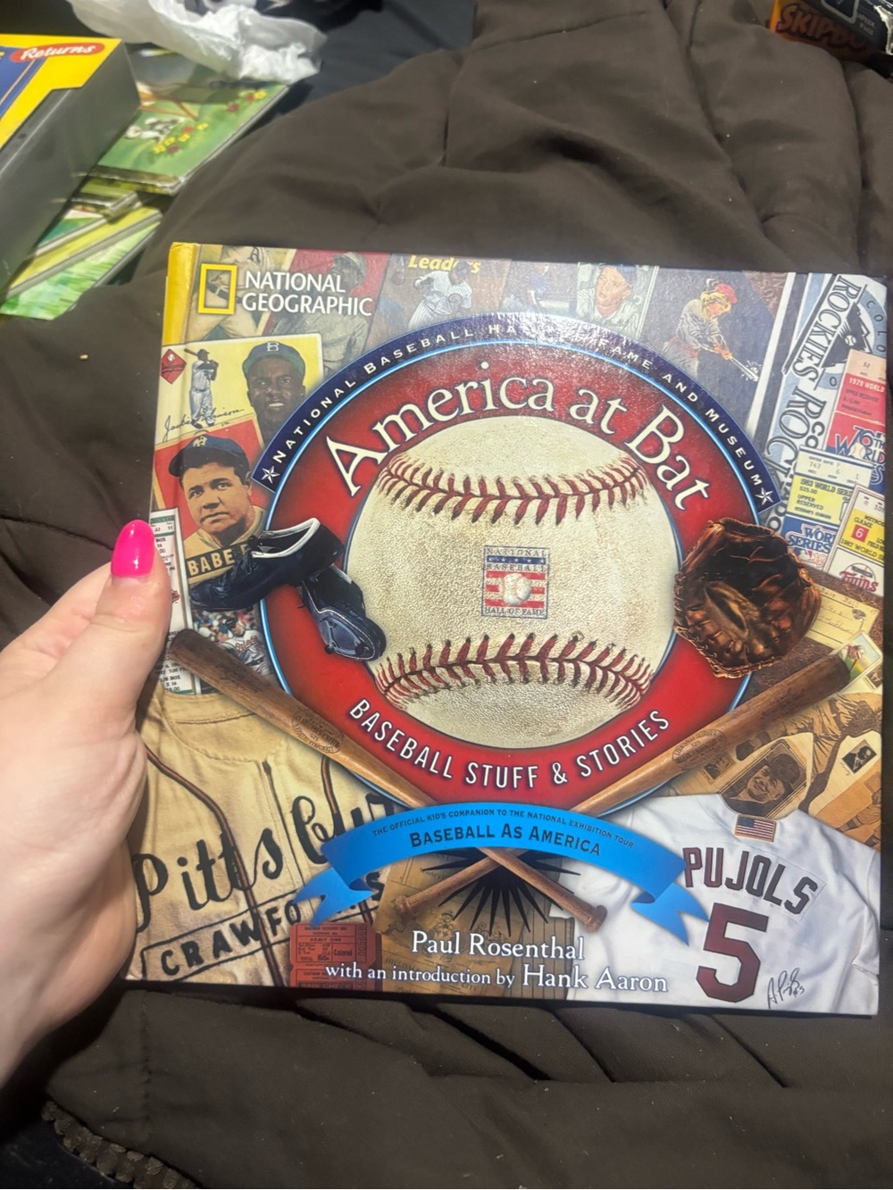National Geographic "America at Bat" Baseball Book - Red/White